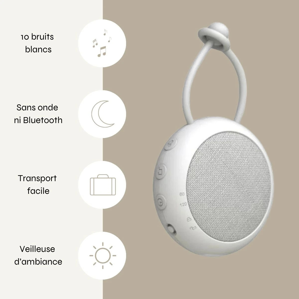 Machine à bruit blanc portable pour bébé