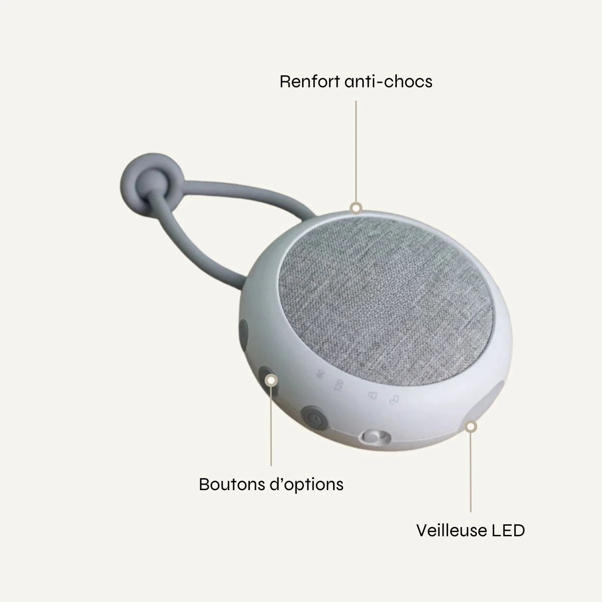 Tragbares Gerät mit weißem Rauschen für Babys