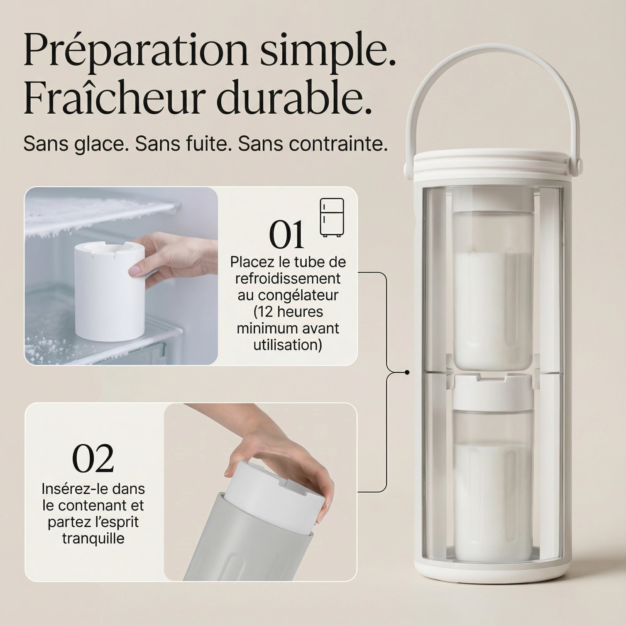 Refroidisseur nomade pour lait maternel